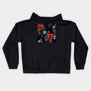 Royal Roses Pattern Kids Hoodie